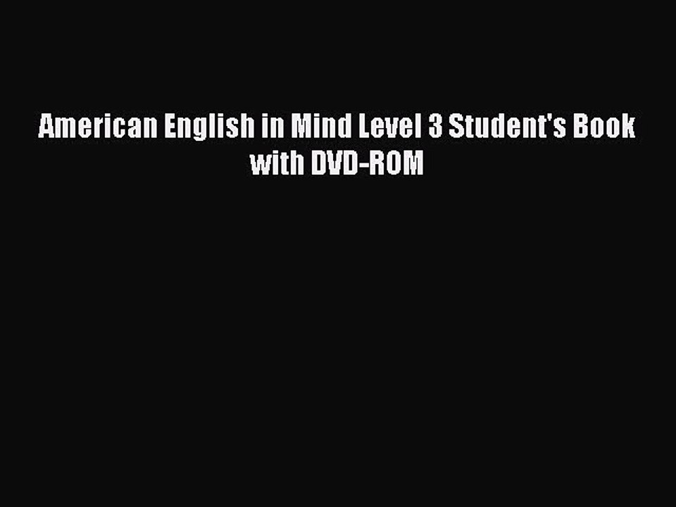 Download American English in Mind Level 3 Student's Book with DVD-ROM PDF Free
