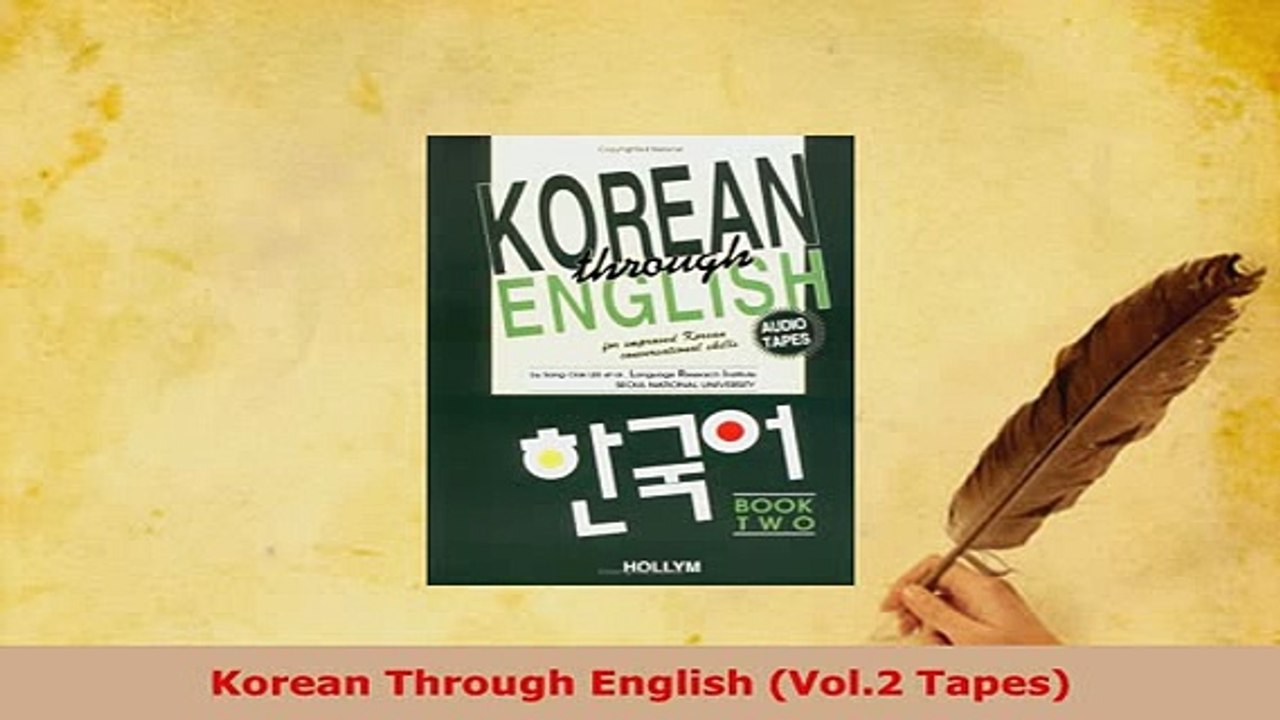 PDF  Korean Through English Vol2 Tapes Download Full Ebook
