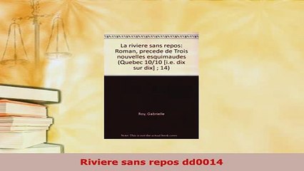PDF  Riviere sans repos dd0014  Read Online