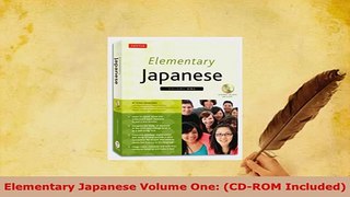 PDF  Elementary Japanese Volume One CDROM Included Read Online
