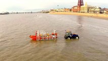 RNLI Blackpool Launching of the Atlantic 85 Filmed With Drone - DJI Phantom GoPro Hero3