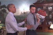 Quand Barack Obama donne une leçon de shoot à Stephen Curry (et le bat à Puissance 4)