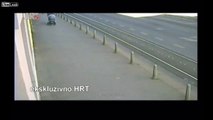 Shocking video of drunker driver car in Zagreb,Croatia