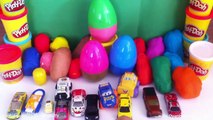 Play Doh Oyun Hamurundan 30 Sürpriz Yumurta Açımı ★ Hot Wheels & Disney Cars Oyuncak Arabalar