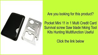 Pocket Mini 11 in 1 Multi Credit Card Survival screw Saw blade hiking Tool Kits Hunting Mul