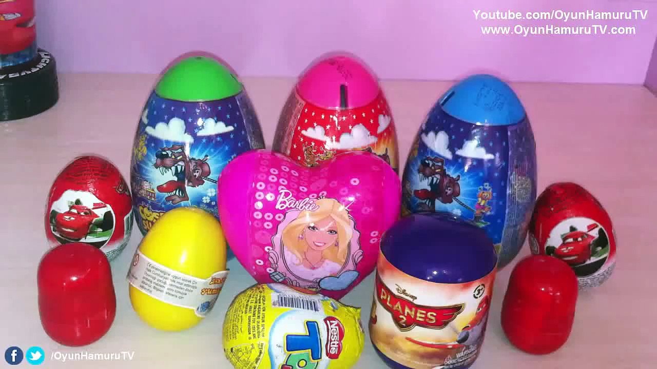 11 Yeni Sürpriz Yumurta Oyuncak Açma Barbie Uçaklar ToTo Şimşek McQueen ve Büyük Sürpriz Yumurtalar