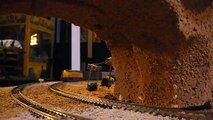 St Marys Railroad museum N scale in desert dual trains