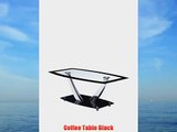 Global Furniture USA T716 Clear/Black Trim Occasional Coffee Table with Chrome Legs