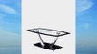 Global Furniture USA T716 Clear/Black Trim Occasional Coffee Table with Chrome Legs