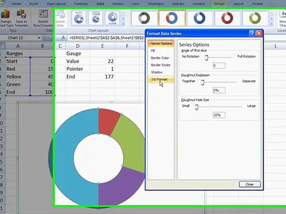 How to Create a Speedometer Chart in excel