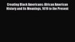 Download Creating Black Americans: African American History and Its Meanings 1619 to the Present