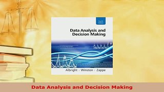 PDF  Data Analysis and Decision Making Read Online