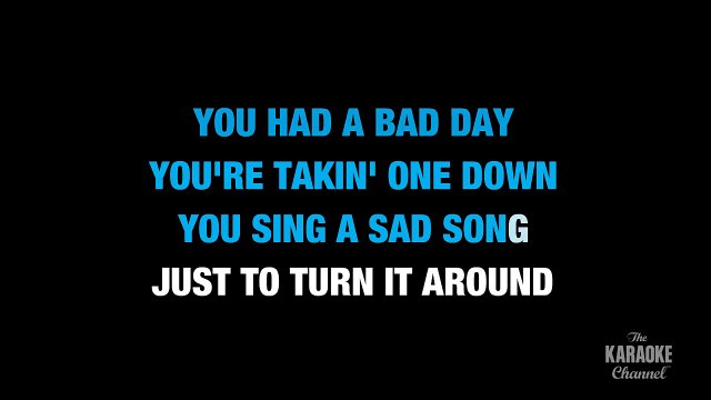 Bad Day in the Style of Daniel Powter with lyrics (no lead vocal)
