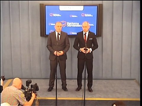 Poseł Jan Grabiec - konferencja z 14 marca 2016 r.