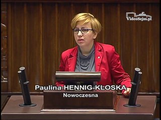 Poseł Paulina Hennig-Kloska - Wystąpienie z dnia 14 kwietnia 2016 roku.