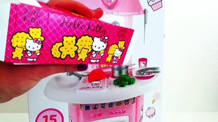Cuisine Hello Kitty | avec évier, four, assaisonnements, vaisselle | Hello Kitty | Unboxin