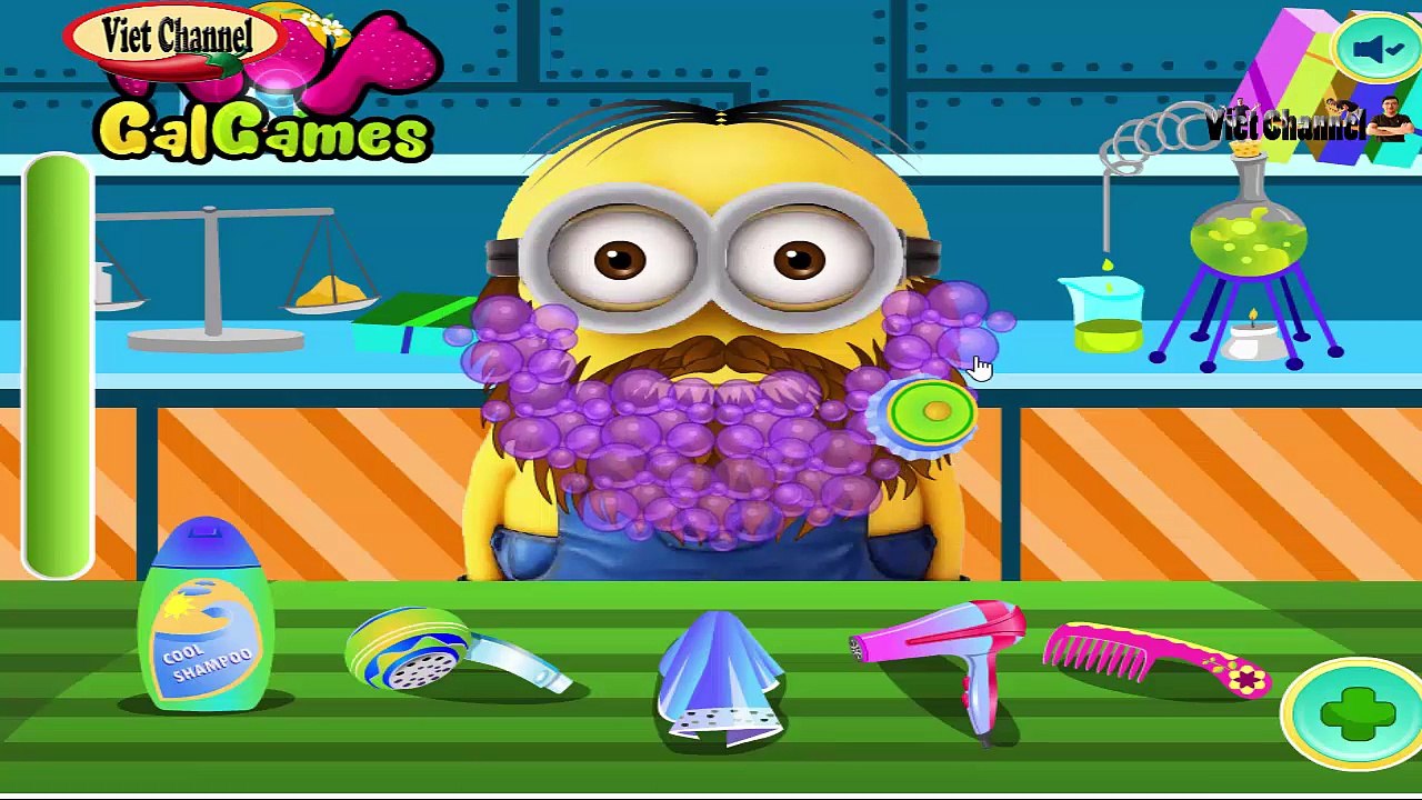 Vietchannel Minion Beard Shaving Game _ Cạo râu cho Minions_fun games  for kids free all online