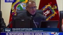 Equador earthquake: Quito says at least 41 dead after 7.8 magnitude tremor