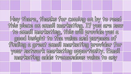 Email Marketing Value for a Network Marketing Business