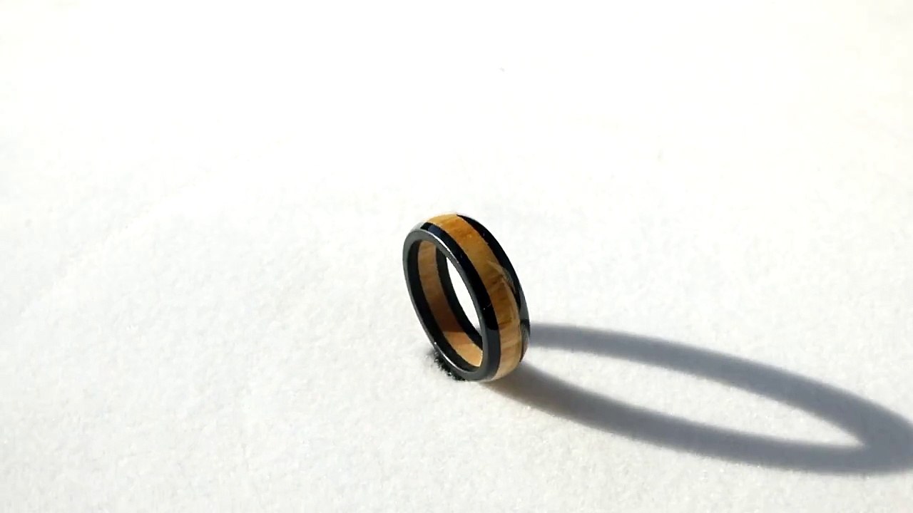 wood ring olive & ebony