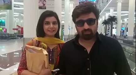 Nida Yasir & Yasir Nawaz Message For Fans From Dubai Airport
