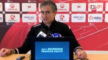 Conférence de presse d'Olivier Dall'Oglio avant DFCO-Paris FC