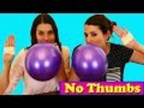 Disney | No Thumbs CHALLENGE Funny Balloon Pop, Barbie, Baby Alive & Surprises with Twins by DisneyCarToys