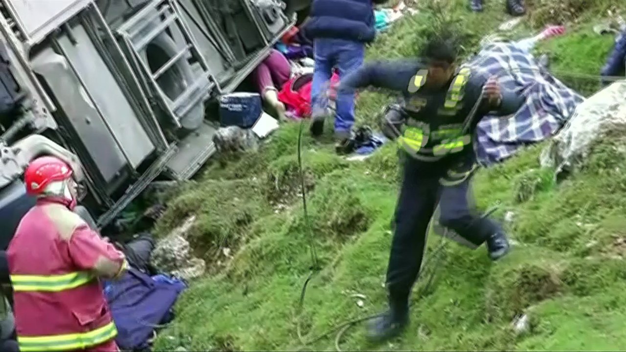 At least 24 killed in bus accident in Peru