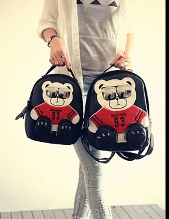 Cartoon bear gles backpack.avi