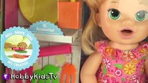Baby Alive Pooping Talking Doll! Play-Doh Chocolate Candy Fun HobbyPig Toy Review HobbyKidsTV