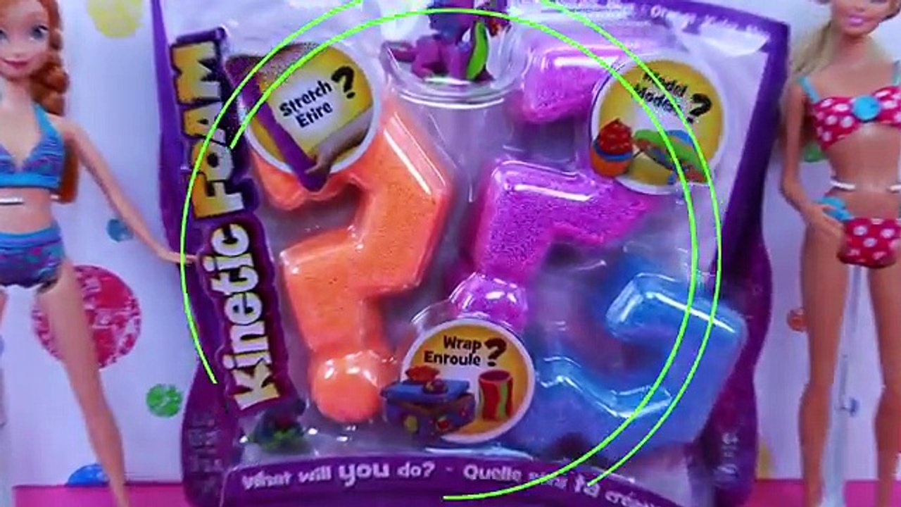 BARBIE FOAM Dress Up Fun! Kinetic Foam Dress Barbie & Frozen Anna Prom Dress DisneyCarToys