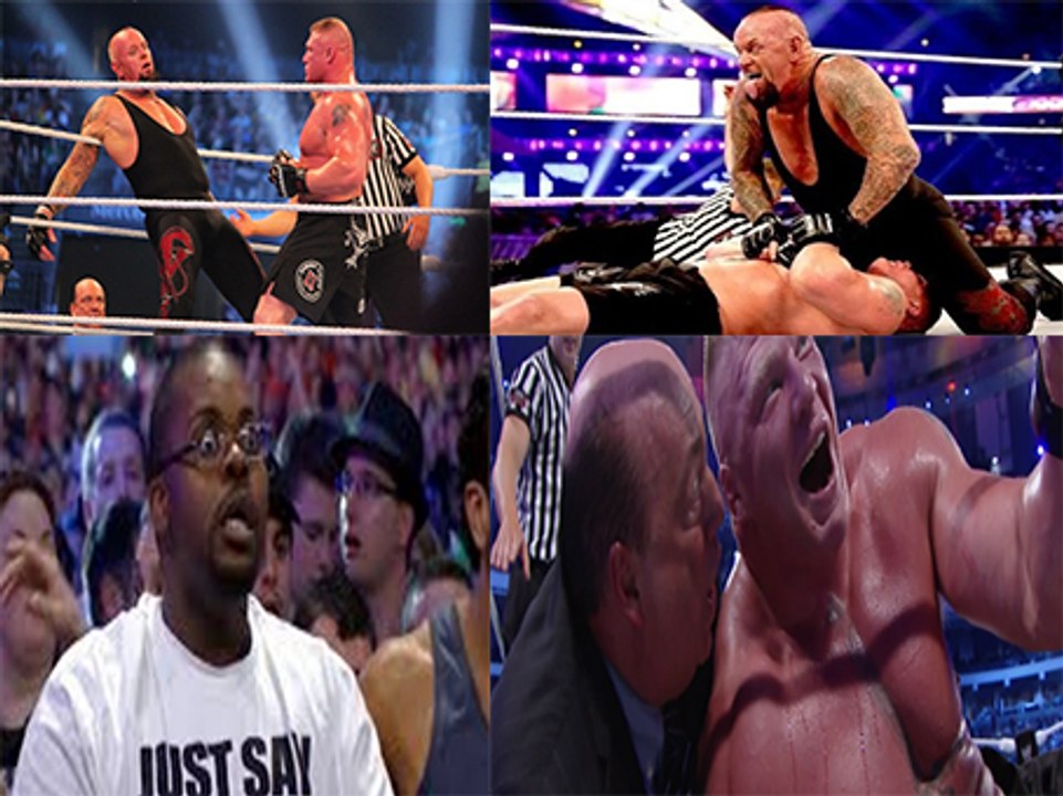 The undertaker vs Brock lesnar wrestlemania 30 (Biggest match of WWE History)
