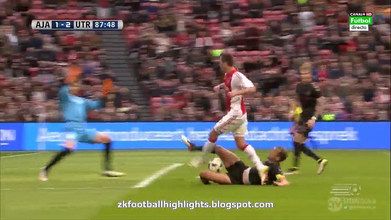 Arkadiusz Milik 2:2 Incredible Penalty Goal - Ajax Amsterdam 2 -20 Utrecht 17.04.2016 HD