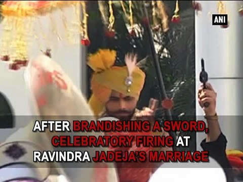 After brandishing a sword, celebratory firing at Ravindra Jadeja’s marriage