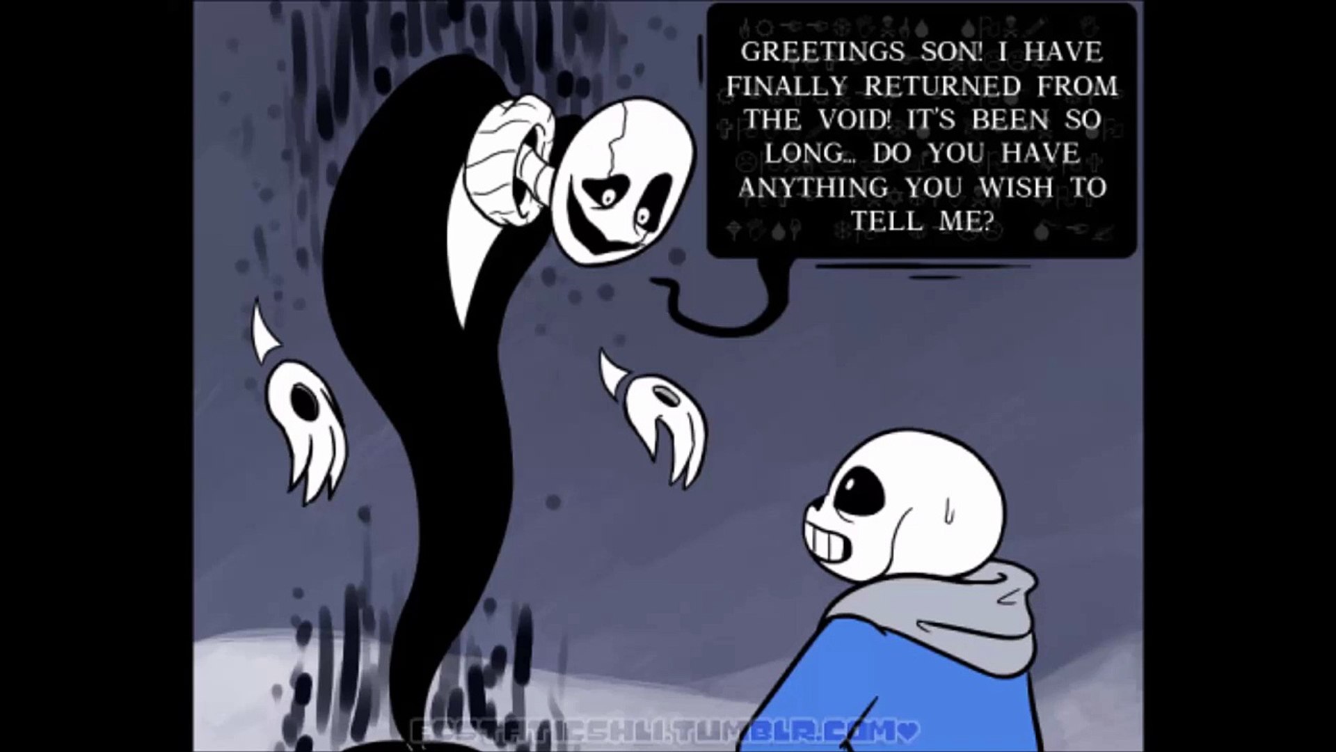Horror sans because this silliy's comic is coming back for another boo