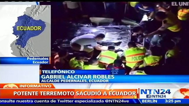 Alcalde de Pedernales, una de las zonas más afectadas por sismo en Ecuador, asegura que “la catástrofe es absoluta”