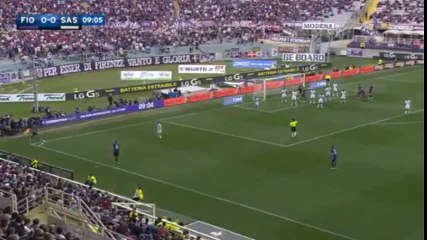Gonzalo Rodriguez Goal HD - Fiorentina 1-0 Sassuolo - 17-04-2016