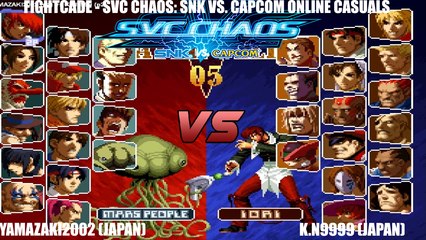 [Fightcade HD] - SNK vs. Capcom Online Casuals - Yamazaki2002 (JAPAN) vs. K.N9999 (JAPAN)