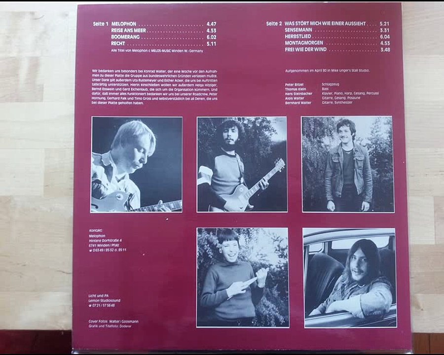 Melophon - Rock aus der Südpfalz - SSU 1280  - 1980 - GER - B1 'Was stört mich wie Einer aussieht'