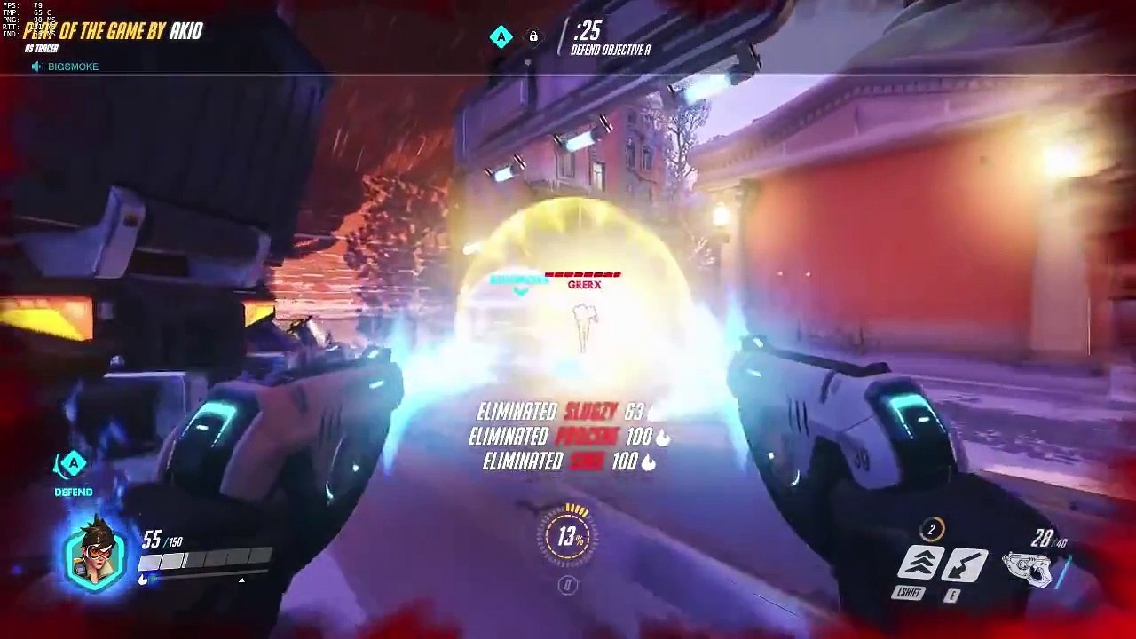 Overwatch Hero Highlights #22 - Tracer