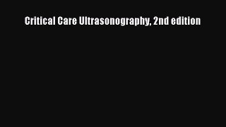 Download Critical Care Ultrasonography 2nd edition Ebook Online