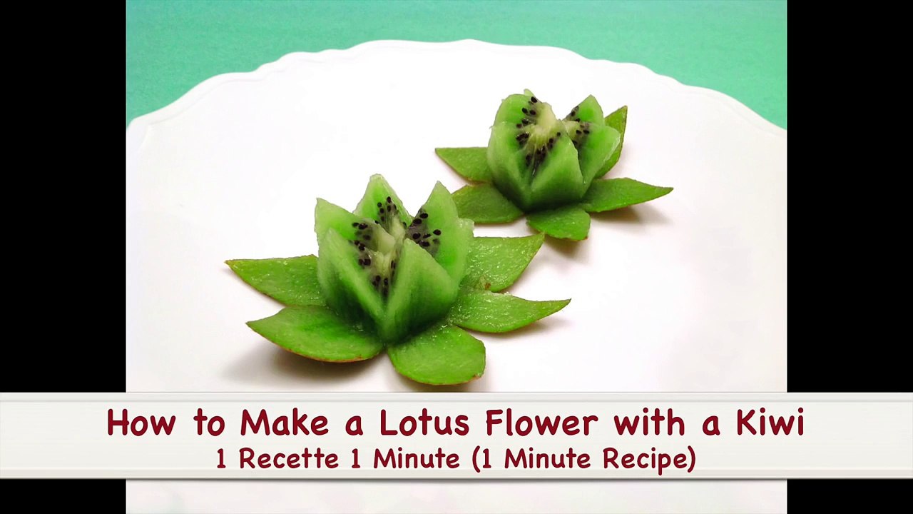How to Make a Lotus Flower with a Kiwi in One Minute