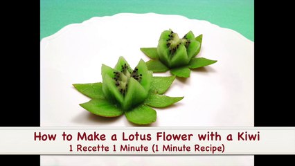 How to Make a Lotus Flower with a Kiwi in One Minute