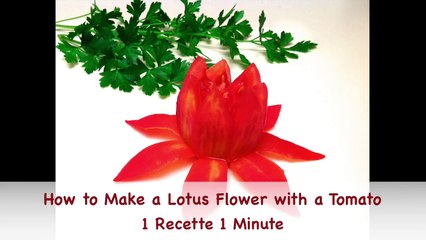 How to Make a Lotus Flower with a Tomato
