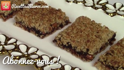 Carrés aux Dattes & Noix - Date & Nut Squares -  حلوة التمر