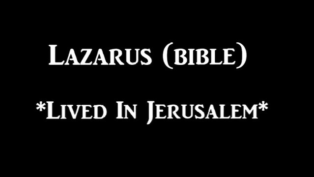 #86 Lazarus (Bible) Short Biography - Tamil