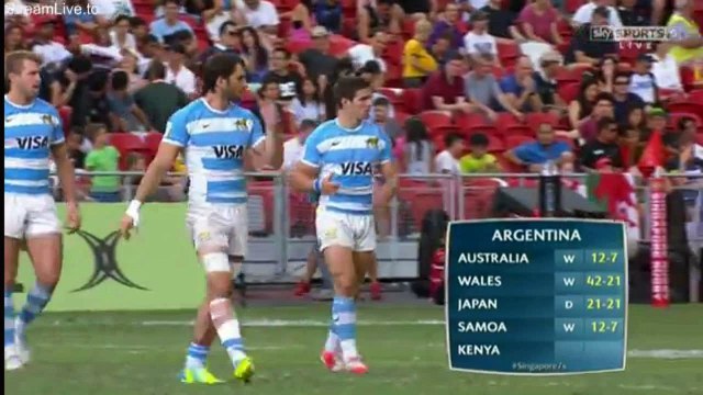 Argentina Vs Kenya Cup Semi Final Match Rugby HSBC Sevens Series Singapore 2016 Part 1