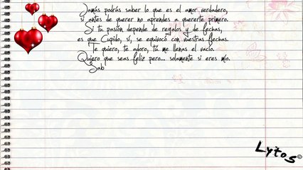 CARTA A SAN VALENTÍN - Lytos