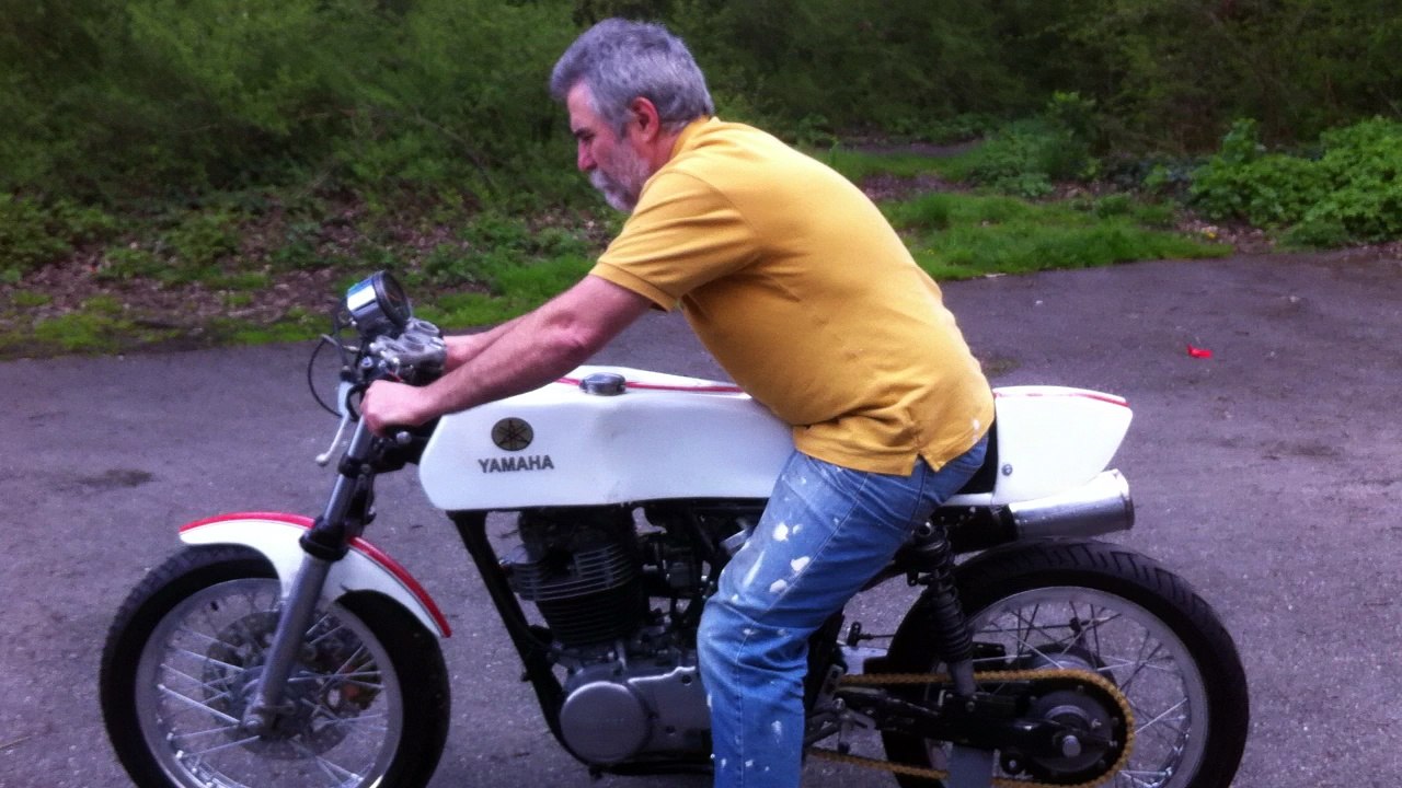 1er tour de roue du proto piste XT 500