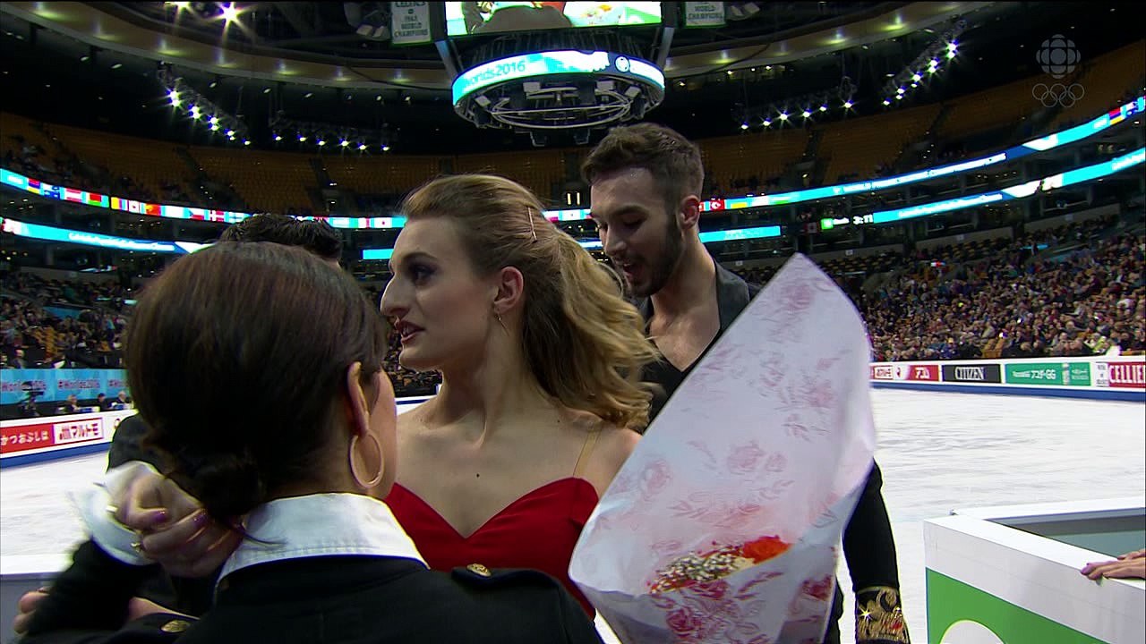 Gabriella PAPADAKIS / Guillaume CIZERON - SD kiss and cry - ISU World Championships 2016
